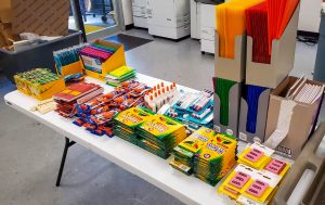 School supplies ready for local charities